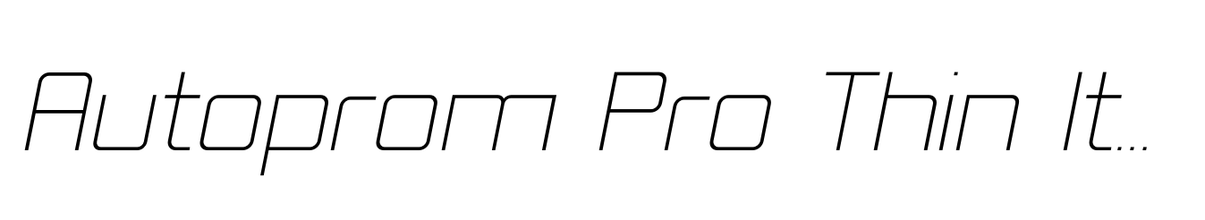 Autoprom Pro Thin Italic